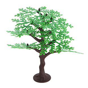 塑料仿真小树模型套装沙盘摆件柳树场景装饰配件果树松树椰树榕树