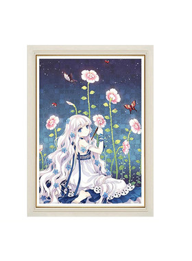 卡通可爱女孩钻石画手工简单贴钻