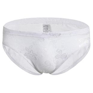 男士蕾丝网纱三角裤半透明网孔镂空单层透气刺绣低腰性感潮打底裤