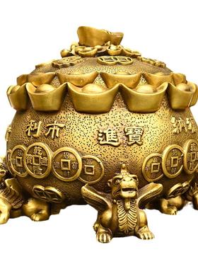 客厅门店聚宝盆纯铜貔貅四方纳财