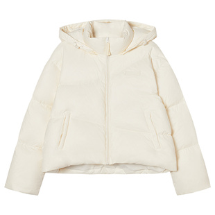 EPTISON羽绒服女2025冬季新款白鸭绒短款黑色保暖休闲面包服外套