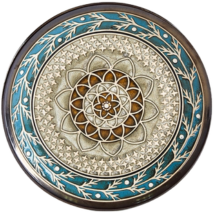 玉泉挪威森林欧式浮雕碗盘陶瓷餐具美式碗碟盘子餐具家用创意轻奢