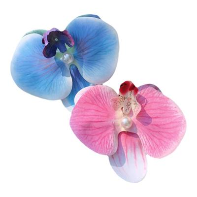 海边度假网红拍照氛围感发夹韩系创意渐变蝴蝶兰侧边刘海夹子发饰