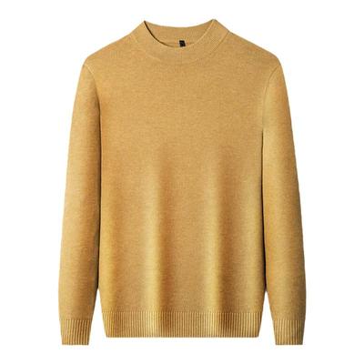 男士半高领毛衣秋冬修身保暖纯色