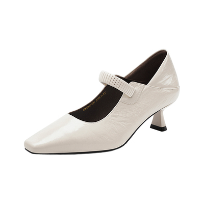 哈森方头一字带高跟玛丽珍两穿通勤百搭女鞋2026新款HWS260120