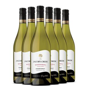 杰卡斯酿酒师臻选系列霞多丽干白葡萄酒750ml六支澳洲进口红五星