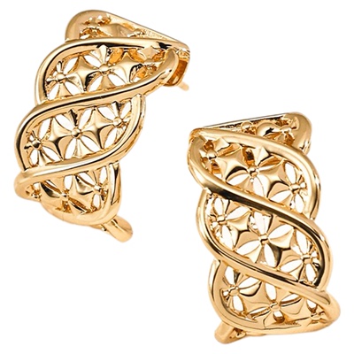 925银镀金镂空耳环女轻奢高级感