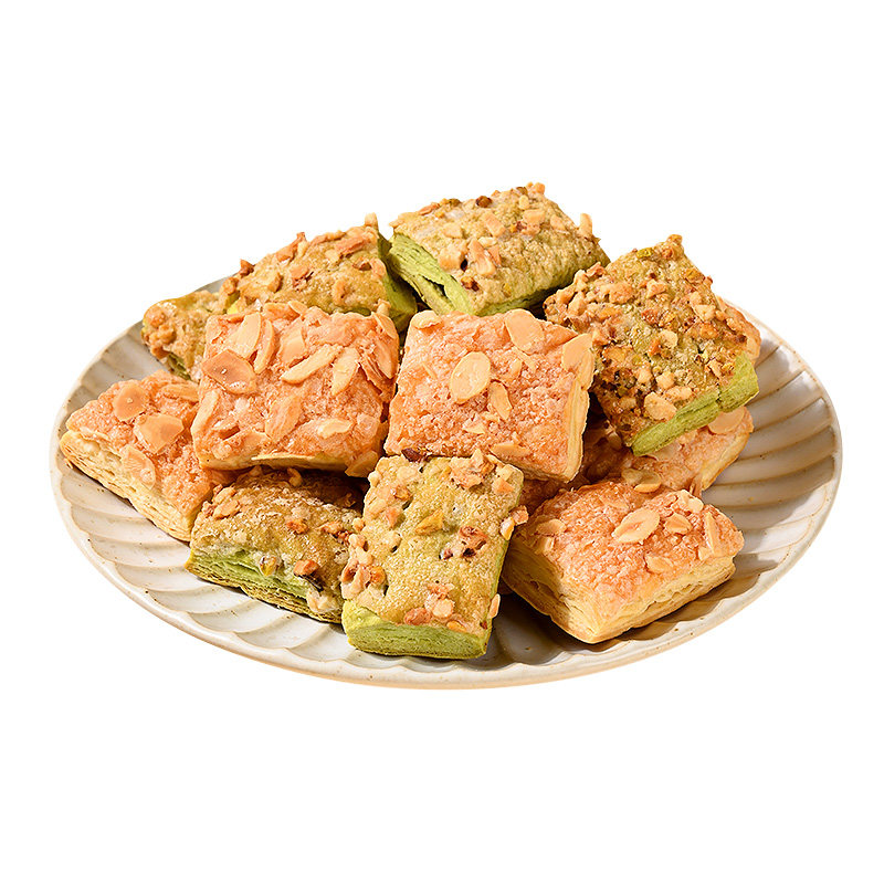 千层酥开心果扁桃仁拿破仑小饼干