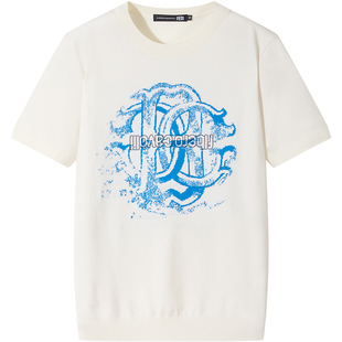 BM男士早秋上衣潮牌字母提花高端针织衫男短袖毛衣男款2025新款