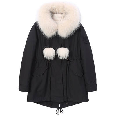 DEMAINZ大毛领派克可拆卸两件套