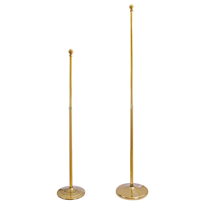 室内落地旗杆办公室旗杆摆件装饰旗座红旗不锈钢钛金色可伸缩立式