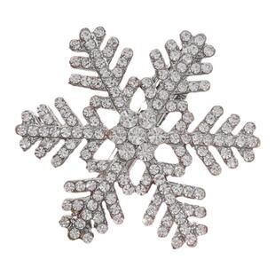 新年亮晶晶水钻雪花发夹氛围感女侧边刘海夹拍照道具发卡夹子头饰