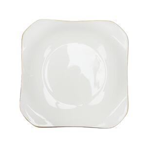 金镶玉陶瓷餐具菜盘方盘景德镇家用盘子时尚轻奢盘子简约风可微波