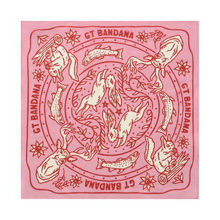 滚烫时光纯棉现代方巾系脖棉麻头巾领巾头饰街舞旅行风发饰发带