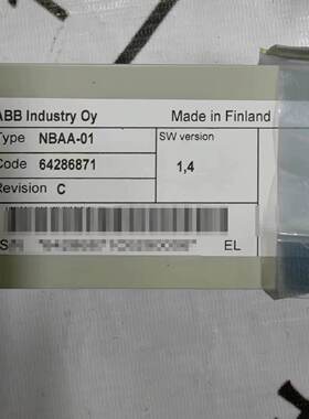 议价现货实价 NBAA-01全新ABB变频器光纤通讯模块脉冲编码器接口