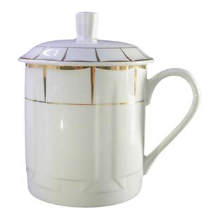 500毫升高档材质办公会议杯家用送礼茶水杯抗摔易洗食品级盖杯