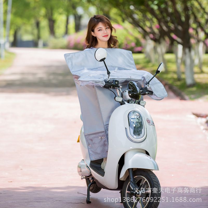 新款直销电动车挡风被夏季防晒防水防走光透气手套连体营销