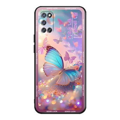 luckrider适用于oppoa52时尚新款pdam10软硅胶手机壳。欧珀a52紫色超仙pdat10唯美风景画6.5寸防摔保护套opoa