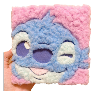 草莓熊毛球画diy材料包绒球手工数字油画装饰打发时间的填充纸浆