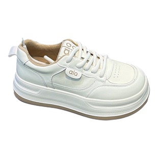 真皮厚底加绒小白鞋女2025冬新款小个子增高时尚休闲板鞋松糕鞋潮