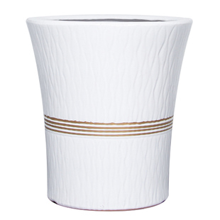 陶瓷花盆大口径高颜值特带托盘简约白色客厅落地盆栽加厚绿植盆栽