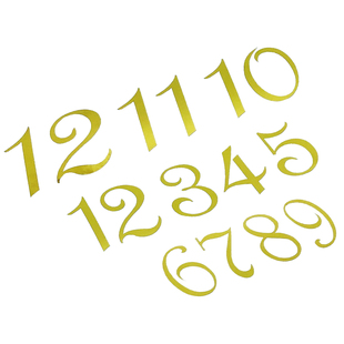 挂钟数字pvc黑色金色钟表配件一套字