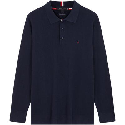 Tommy男装棉羊绒混纺POLO针织衫