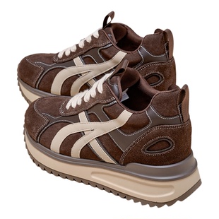 星期六8CM隐形内增高女鞋厚底轻便百搭休闲运动小个子阿甘德训鞋