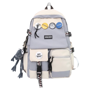 书包女大学生韩版高中旅行双肩包男初中生ins日系大容量电脑背包