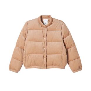 【新品】素然 klee klee 25冬女士环保棉保暖灯芯绒鹅绒短羽绒服