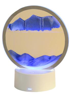 网红流沙画摆件放客厅卧室小夜灯