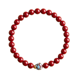 天然原矿朱砂莲花手串高含量好运转运手链女款本命年手链正品