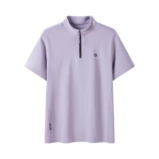 outdoor products 加州云雀2026夏季新款短袖半拉链T恤女吸湿速干