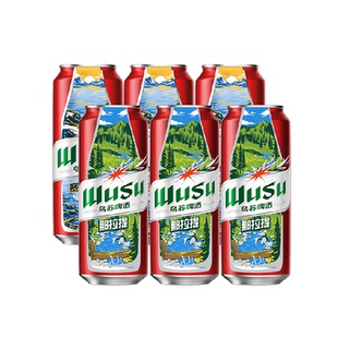 乌苏啤酒红乌苏风景罐500ml*6罐听装高度烈性啤酒
