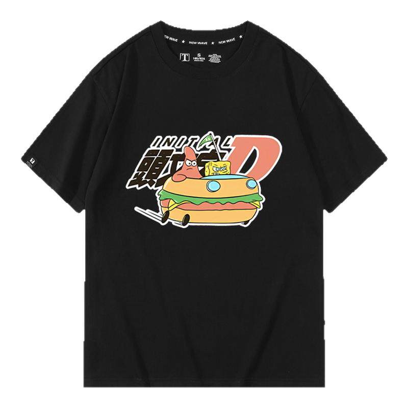 休闲宽松纯棉情侣短袖