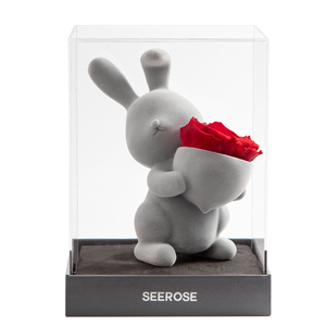 SEEROSE永生花玫瑰告白兔子