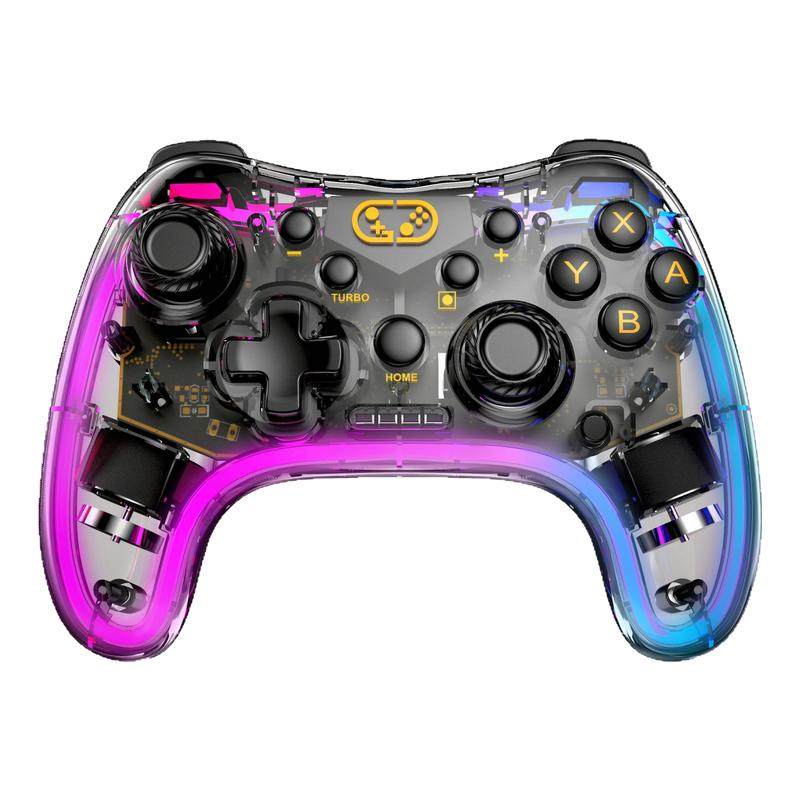 switch PRO手柄透明发光手柄电脑PC有线无线蓝牙手柄手机安卓体感