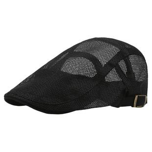 帽子男士夏季薄款网眼鸭舌帽新款中老年人爸爸防晒前进帽女贝雷帽