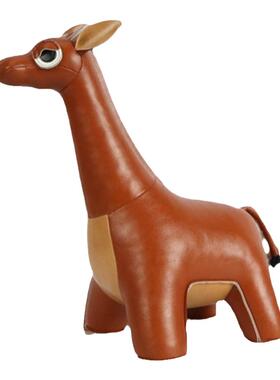 玩宠皮质长颈鹿超大座椅摆件暖居