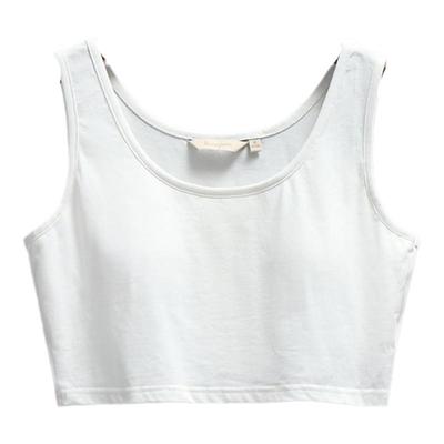 背心带胸垫一体式短款无袖内衣