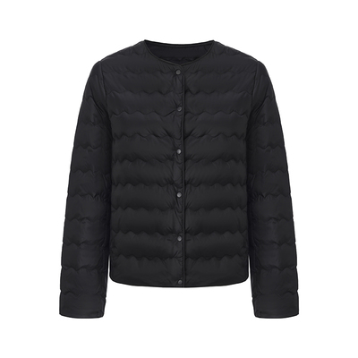 轻薄款圆领鹅绒羽绒服外套女