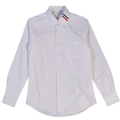 tb夏季新款时尚牛津情侣白色衬衫