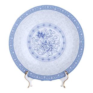 逐鹿民生釉中彩富贵园家用菜盘圆盘深盘鱼盘套装礼品骨瓷促销