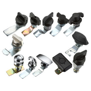 恒杰MS705圆柱锁旋钮转舌锁无锁芯工具弱电箱工程工业开关柜T型锁