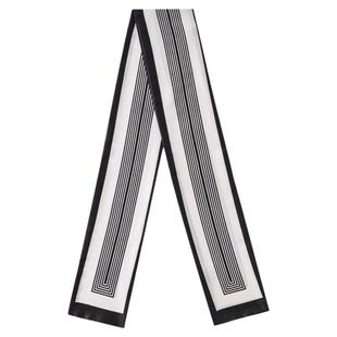 2024新款四季百搭长条小丝巾女薄款洋气高级黑白围脖领巾韩式围巾