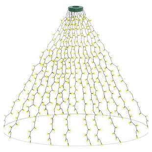 LED圆环树顶灯圣诞树灯低压节日庭院五角星瀑布挂树流水圣诞灯串