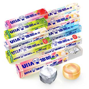 UHA悠哈特浓牛奶糖40g长条糖果抹茶盐牛奶硬糖儿童婚庆送女友零食