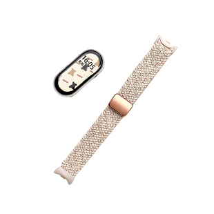 hekk适用小米手环9表带尼龙编织磁吸小米手环10表带休闲运动8腕带