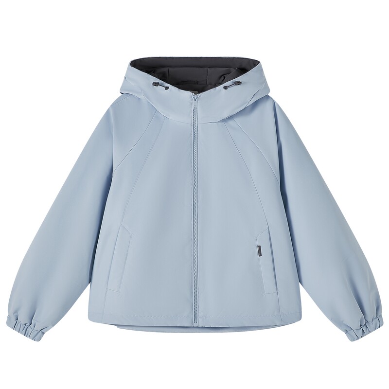 快鱼2026秋冬新款夹棉连帽棉衣外套纯色简约时尚宽松保暖棉服上衣
