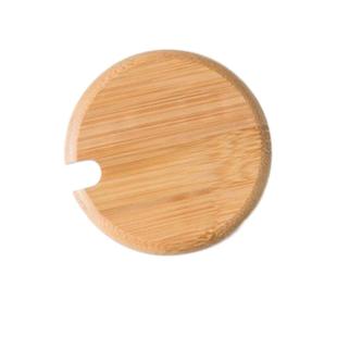 通用木盖圆形马克茶水杯盖木质 原木竹盖子有孔杯盖天然木盖789cm